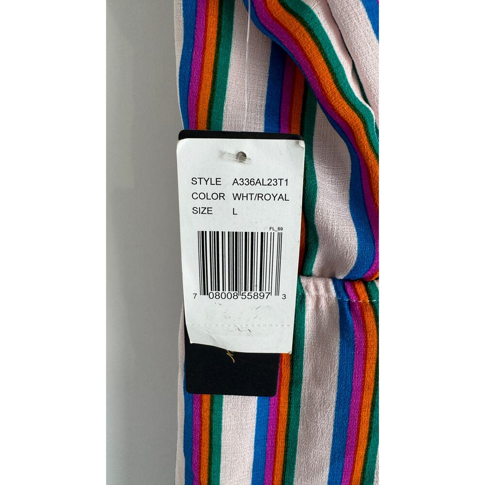 Jodi Kristopher Multicolor Striped Sleeveless Romper - Picture 11 of 14
